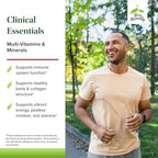 Terry Naturally Clinical Essentials - Supplement to Aid Bone, Cardiovascular & Immune Health - Supplement with Chelated Minerals - Supplement with B-Vitamins & Vitamin C - 120 Capsules (Pack of 2)