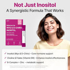 Balance Up Inositol 40:1 Myo & D-Chiro with Folate(Vitamin B9) & Choline – Hormone Balance & Reproductive Health Support for Women – Lemon Lime Stick Powder, 30 Servings