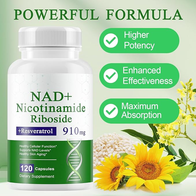 A r b c r n 240 Capsules Supplement,Nicotinamide Riboside Resveratrol 910mg for Men and Women, NR Supplement for Energy Anti-Aging Focus