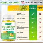 Potassium Citrate Gummies 1000mg, High Potency Potassium Supplement Gummies for Adults Women & Men, Support Muscle Health, Sugar-Free, Pineapple Flavor, 120 Count