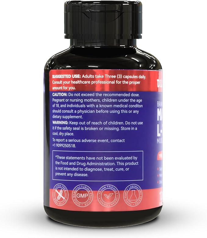 Magnesium L-Threonine Capsules, 1900mg Magnesium Threonine Supplement, Magtein, Sleep and Cognitive Support, Non GMO, Gluten Free - 240 Veg Capsules