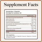 Utzy Naturals Vitamin B Complex | Contains All 8 Essential B Vitamins | with Choline and Inositol | 60 Capsules