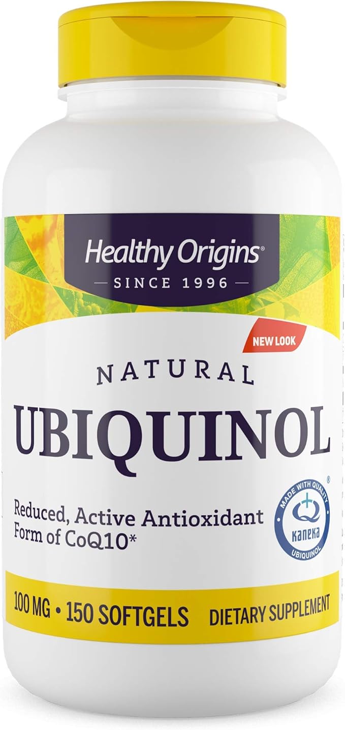 Healthy Origins Ubiquinol 100 mg (Kaneka QH, Non-GMO, Gluten Free, Heart Support, Energy Support), 150 Softgels