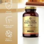 Solgar Calcium Magnesium Plus Zinc, 100 Tablets (Pack of 3) - Promotes Healthy Bones and Teeth - Supports Nerve & Muscle Function - Non-GMO, Vegan, Gluten Free, Dairy Free, Kosher - 100 Total Servings