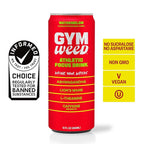 GYM WEED Athletic Focus Drink with KSM-66 Ashwagandha, Lion's Mane Mushroom, L-Theanine, 200mg Green Tea Caffeine with Natural Sweeteners Watermelon Flavor, 12 Pack