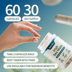 Snap Supplements Irish Sea Moss with Bladderwrack, Burdock Root & Iodine – Natural Sea Moss Supplement to Support Gut Health, Energy & Healthy-Looking Skin, 60 Vegan Capsules (1 Month Supply)