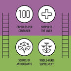 Complete Natural Products Pure Organic Milk Thistle Capsules - 500 mg Silymarin Powder 100 Pills