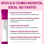 Balance Up Inositol 40:1 Myo & D-Chiro with Folate(Vitamin B9) & Choline – Hormone Balance & Reproductive Health Support for Women – Lemon Lime Stick Powder, 30 Servings