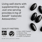 Sports Research Astaxanthin Supplement from Algae - Softgels for Antioxidant Activity, Skin & Eye Health Support - Made with Coconut Oil, Non-GMO Verified & Gluten Free - 6mg, 120 Count
