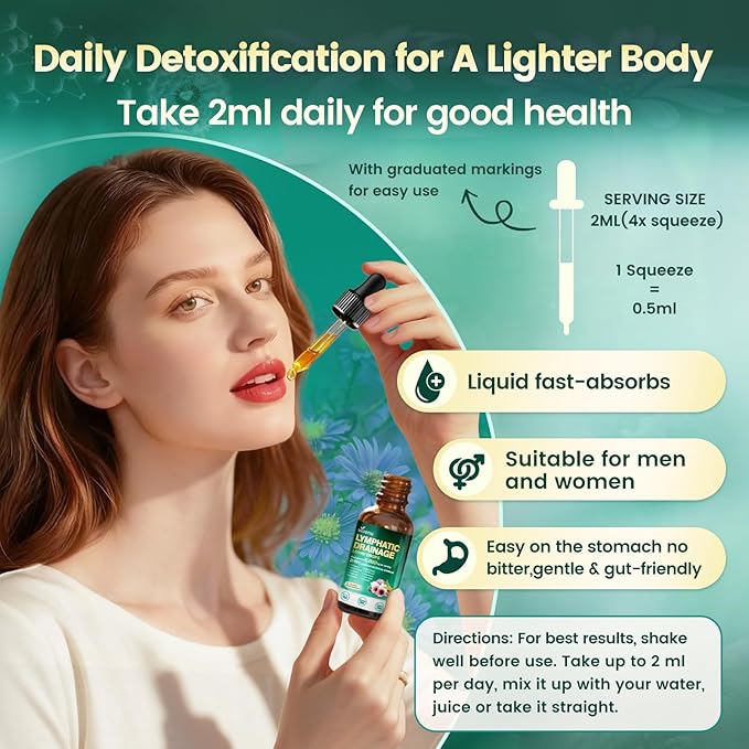 VivoNu 21-in-1 Lymphatic Drainage Drops for Liposomal, 4 Pack