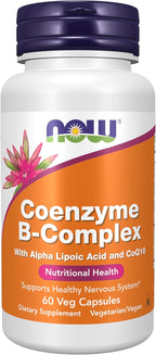 NOW Foods Supplements, Co-Enzyme B Complex with Alpha Lipoic Acid and CoQ10, Nutritional Health, 60 Veg Capsules