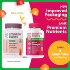 SmartyPants Organic Women's Multivitamin Gummies: Biotin, Methylfolate, Omega 3 (ALA), Vitamin D3,C,B12,B6,A,K & Zinc, Inositol, Gluten Free, Vegetarian, 120 Count (30 Day Supply)(Pack of 2)