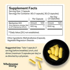 Berberine Supplement 1500mg | Berberine 500mg Per Capsule | 97% Standardized Purity | Supports Metabolic Profiles & Hormonal Balance | 90 Berberine HCL Capsules | Berberine Supplements 30-Day Supply