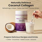 VITASEI Hydrolyzed Collagen Peptides Powder with Resveratrol & Vitamin C – Hair, Skin & Joint Support with Hyaluronic Acid – Colágeno Hidrolizado for Women & Men – Coconut Flavor, 16 oz (30 Servings)