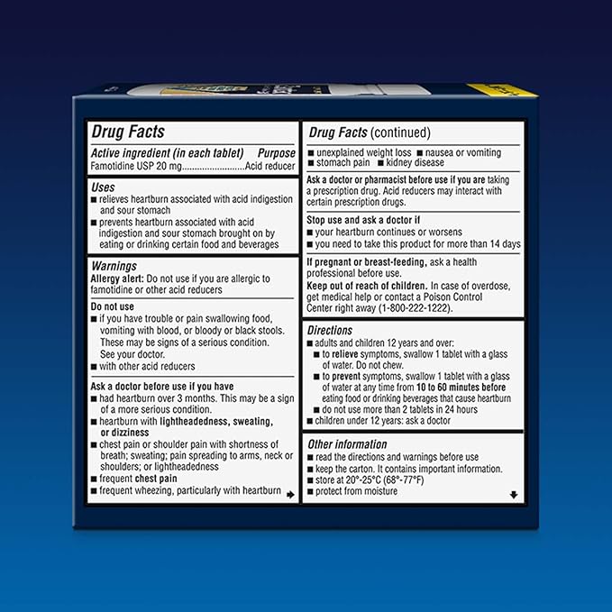 Zantac 360 Maximum Strength Tablets, 50 Count, Heartburn Prevention and Relief, 20 mg Tablets