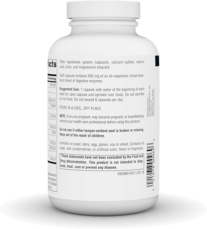 Source Naturals Essential Enzymes Digestive Aid* - 500mg - 240 Capsules