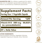 Vitamin B-12 500mcg Solgar 100 Caps