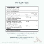 Bettervits Turmeric Curcumin Supplement with Black Pepper and Boswellia Serrata | Organic 1000mg Turmeric Supplement for Enhanced Absorption and Vitamin C | Joint Support - Non-GMO | 60 Vegan Capsules