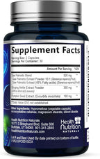 Prostate Health Supplements for Men - 3X Strength with Saw Palmetto Blend Stinging Nettle Root & Pumpkin Seed Support Complex - Supports Bathroom Trips Prostate & Urinary Health - 60 Capsules