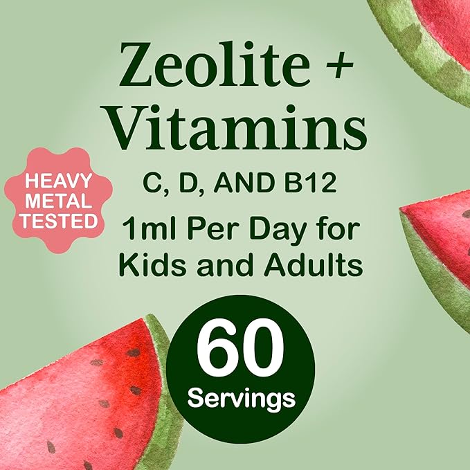 Zeolite Detox for Kids Liquid Drops - Gentle Daily Cleanse & Speech Support with Methylated B12 & Vitamin D - Kids Clinoptilolite Zeolite Drops Detox Cleanse Supplement 2oz