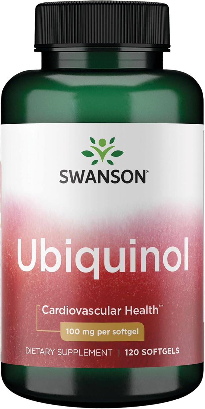 Swanson Ubiquinol - 100 mg - for Heart Health, Brain Energy & Antioxidant Support - Aids ATP Production* - Non-GMO - 120 Softgels