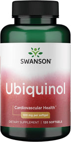 Swanson Ubiquinol - 100 mg - for Heart Health, Brain Energy & Antioxidant Support - Aids ATP Production* - Non-GMO - 120 Softgels