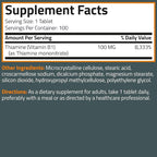 Bronson Vitamin B1 100mg, Non-GMO, 100 Vegetarian Tablets