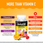 Airborne 750mg Vitamin C Immune Support Supplement Gummies for Adults, Assorted Fruit Flavor, Gluten Free Crafted Blend with Powerful Antioxidants Vitamins A C & E, 42 Gummies (4 Pack)
