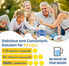 Bovine Colostrum Supplement Gummies - with 60% Highest IgG, Lactoferrin, Probiotics and Prebiotics for Adults and Kids, Vanilla Flavor & Sugar Free, 90 Gummies