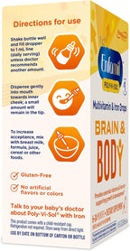 Enfamil Baby Vitamins Enfamil Poly-Vi-Sol 8 Multi-Vitamins & Iron Supplement Drops for Infants & Toddlers, Supports Growth & Development, 50 mL Dropper Bottle