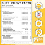 Probiotics for Men, 500 Billion CFUs & 12 Strains Mens Probiotic with Turmeric Cranberry, Goji, Gut Health for Men, for Digestive Health, Gut, Bloating & Gas, Immune, Energy Support, 30-Day Supply