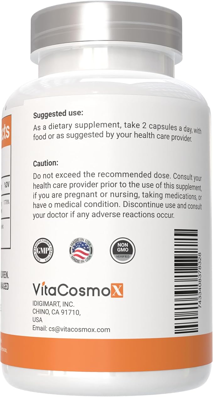 Liposomal Vitamin C Supplement, 1700mg, 120 Capsules 100% Vegetarian, Non-GMO & Gluten Free, High Absorption - 2 Pack