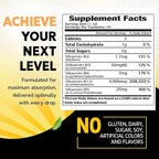 Vitamin B12 Liquid Drops - Vegan B12 vitamins 5000 mcg Methylcobalamin Fast-Acting Sublingual B Complex Liquid Vitamin B2, B3, B6 - Non-GMO, No Dairy, Soy & Sugar, Raspberry Flavor, 2 fl. oz.