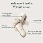 Primal Harvest Primal Vision with Lutein, Zeaxanthin, Vitamin A and Zinc for Eye Health, Blue Light Support and Visual Clarity 2 Pack