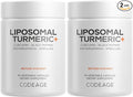 Codeage Organic Turmeric Supplement - 95% Curcumin Extract Pills - Liposomal Fermented Botanical Blend Black Pepper, Ashwagandha, Ginger, Stephania, Boswelia, Cumin, Digestive Bitters - 2 Pack