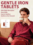 Iron Supplement 65mg, with Vitamin C, D3, B6, B12 & Folate, Spinach, Broccoli, Beet Root, Pumpkin Seeds, Dandelion & Carrots, Blood Building & Energy Support, 60 Tablets
