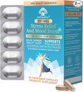 Nutricelebrity Optimal Stress Relief Supplement, Mood Support, Sleep Aid, Ashwagandha Organic, KSM-66, Brain Focus, Probiotics for Women, Gut Health, Vegan Non GMO 60 Days Supply - 2 Pack