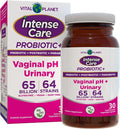 Vital Planet - Intense Care Vaginal pH & Urinary Probiotics, Prebiotics, Postbiotics, Parabiotics, 4-in-1 Refrigerated Supplement for Adults, 65 Billion CFU, 64 Strains, Digestive and Immune, 30 ct