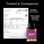 AMU NUTRITION Shilajit Gummies for Men & Women with Aronia Berries Fulvic Acid & 85+ Trace Minerals I Men,Women I Non-GMO I Lab Tested I 100% Natural I 60 Gummy (60 Count (Pack of 1), Aronia Berries)