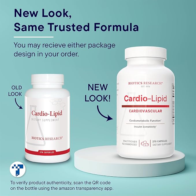 BIOTICS RESEARCH Cardio-Lipid™ - Professional-Grade Cardiovascular Support Formula - Featuring Red Yeast Rice, Phytosterols, Berberine, Garlic & Delta-Tocopherol - Formulated with Mark Houston, MD