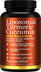 Liposomal Turmeric Curcumin with Resveratrol & Boswellia Serrata