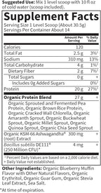 Garden of Life - Functional Protein Stress Relief - 20g Organic Sprouted & Fermented Protein Blend - Blueberry Muffin, Mood Blend for Stress Management, Ashwagandha KSM-66, Vegan - About 14 Servings