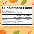 MARYRUTH'S Infant & Baby Vitamin C Supplement | USDA Organic Vitamin C Liquid Drops for Infants | Ages 6-12 Months | Immune Support | Overall Health | Vegan | Non-GMO | Gluten Free | 2 Fl Oz