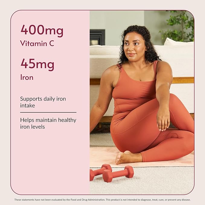 Bariatric Advantage Iron 45 mg with Vitamin C, Thiamin & Copper - Increased Absorption and Utilization - Easily Digestible for Bariatric Patients - 60 Count