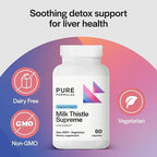 PureFormulas Milk Thistle Supreme 250 mg – Liver Health & Antioxidant Support – Non-GMO Vegetarian Capsules – 60 Count