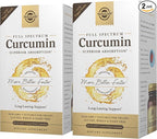 Solgar Full Spectrum Curcumin - 90 LiCaps, Pack of 2 - Superior Absorption - Brain, Joint & Immune Health - Non-GMO, Vegan, Gluten Free, Dairy Free - 180 Total Servings