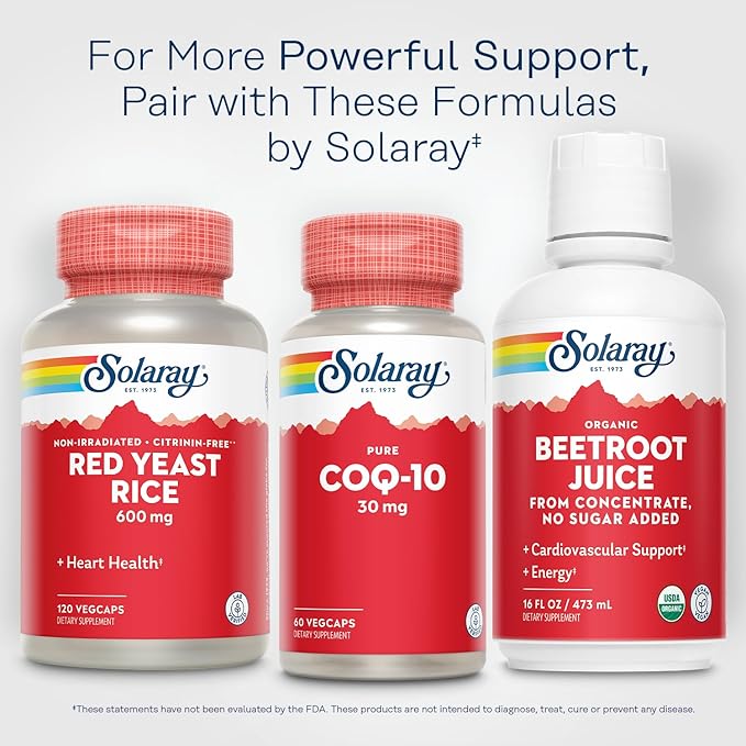 SOLARAY Pure CoQ-10 30 mg | Health Heart Function & Cellular Energy Support | Non-GMO, Vegan & Lab Verified for Purity | 60 VegCaps