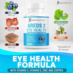 JB Wellness AREDS 2 Eye Vitamin & Mineral Supplement, Contains Lutein, Vitamin C, Zeaxanthin, Zinc & Vitamin Enhance Vision Supplement - 180 Count