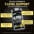 Nutrex Research Alpha-T Magnum Testosterone Support for Men | Anabolic Supplement with Tongkat Ali, Fadogia Agrestis, Shilajit and Ashwagandha | Muscle Builder for Strength, Growth & Hormone Balance
