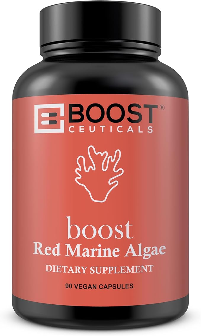 BoostCeuticals Gigartina Red Marine Algae Polysaccharides - Vegan Non-GMO Extract - Clean Immune Support Antioxidant Protection - 90 Capsules 90 Servings